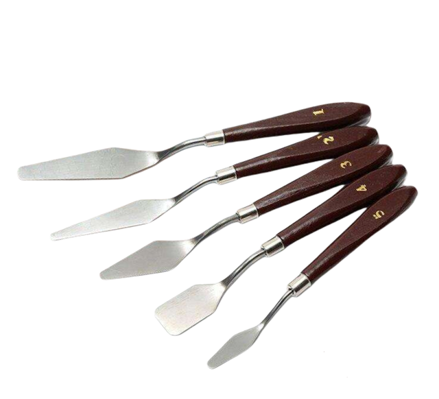 5-Piece Stainless Steel Palette Knives Set 1