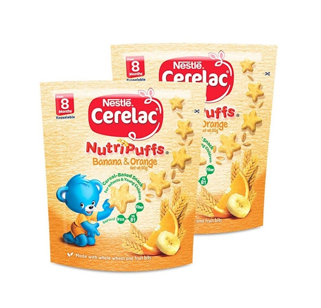 Cerelac Nutripuffs Banana and Orange Infant Snack 1