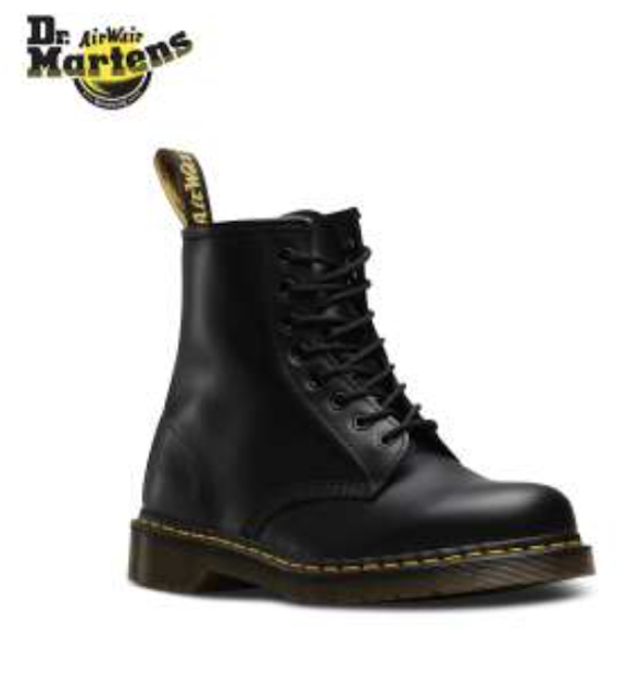 Dr Martens 1460 Original 8-Eye Boots Black Smooth 1