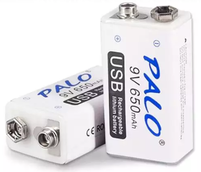 Palo  Rechargeable Micro USB 9-Volt Li-ion Battery 1