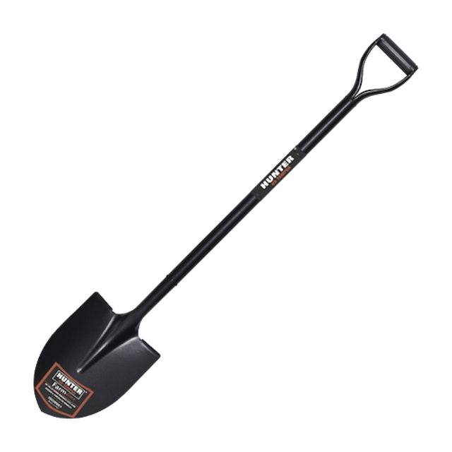 Hunter Round Point Shovel with Metal Handle 1