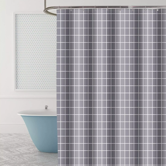 Checkered Shower Curtain 1