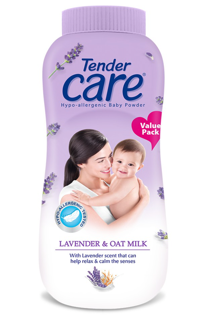 Tender Care Lavender & Oat Milk Hypo-Allergenic Baby Powder 1
