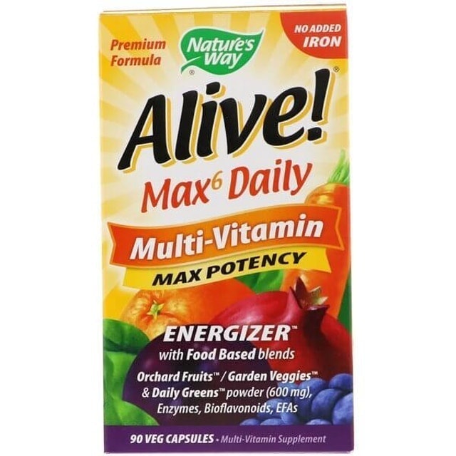 Nature's Way Alive! Max6 Daily, Multi-Vitamin, No Added Iron 1