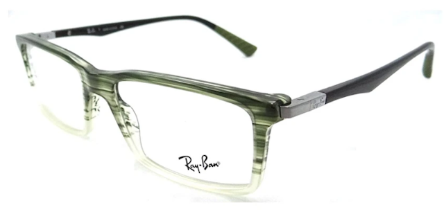 Ray-Ban Square Frame Eyeglass with Clear Plastic Material 1