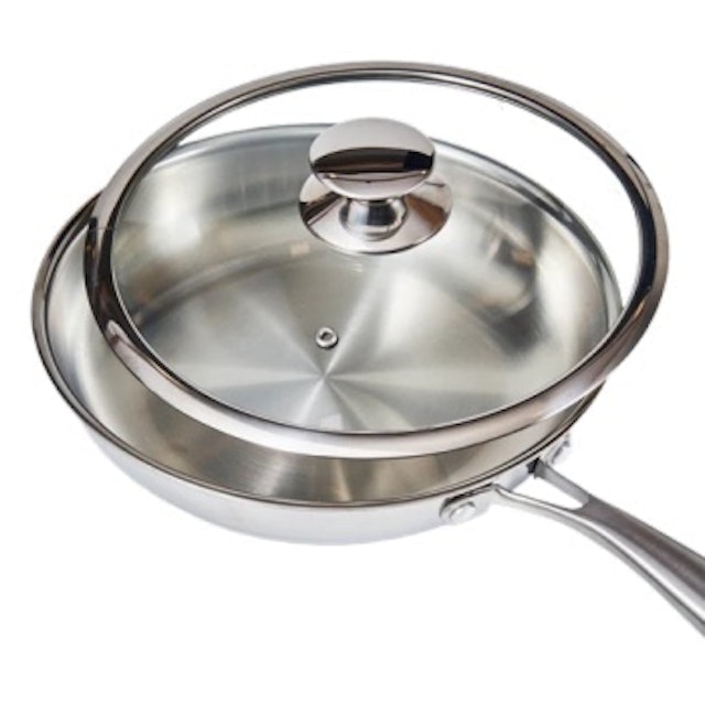 Pepper Essentials 3-Ply Stainless Steel Frying Pan + Lid 1