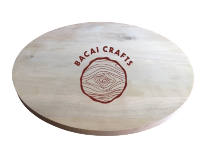 Bacai Crafts Round Jointed Wood Board 1