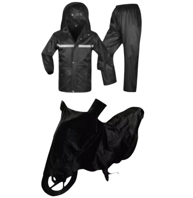 Motorcycle Raincoat Set with Motorcyle Cover 1