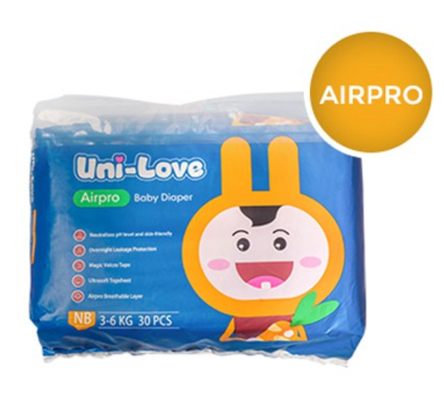 UniLove  Airpro Baby Diaper 30's - Newborn 1
