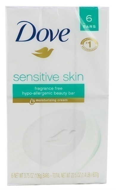 Dove Sensitive Unscented Hypo-allergenic Beauty Bar Soap 1