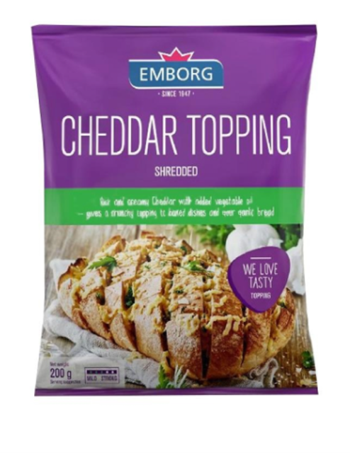 Emborg Cheddar Topping Shredded Cheese 1